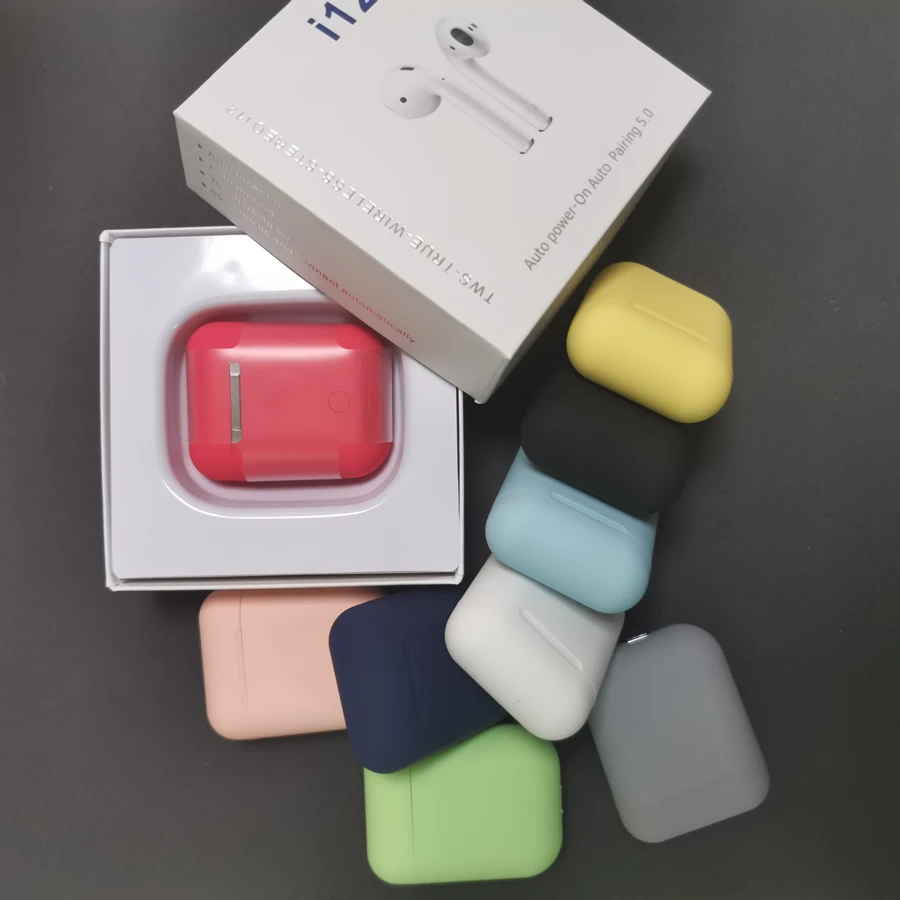 i12 tws original 2019 earbuds tws bluetooth 5.0 wireless earphone pop up window matte headset black green dark blue tws i12