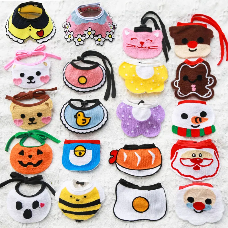 

Korean Version Saliva scarf cute cartoon christmas Festival neckband pet cat dog costume party designer wholesale