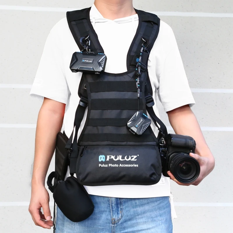 

Wholesale Dropshipping PULUZ Multi-functional Bundle Double Shoulders Padded Strap Waist Belt Holder Holster for SLR Camera