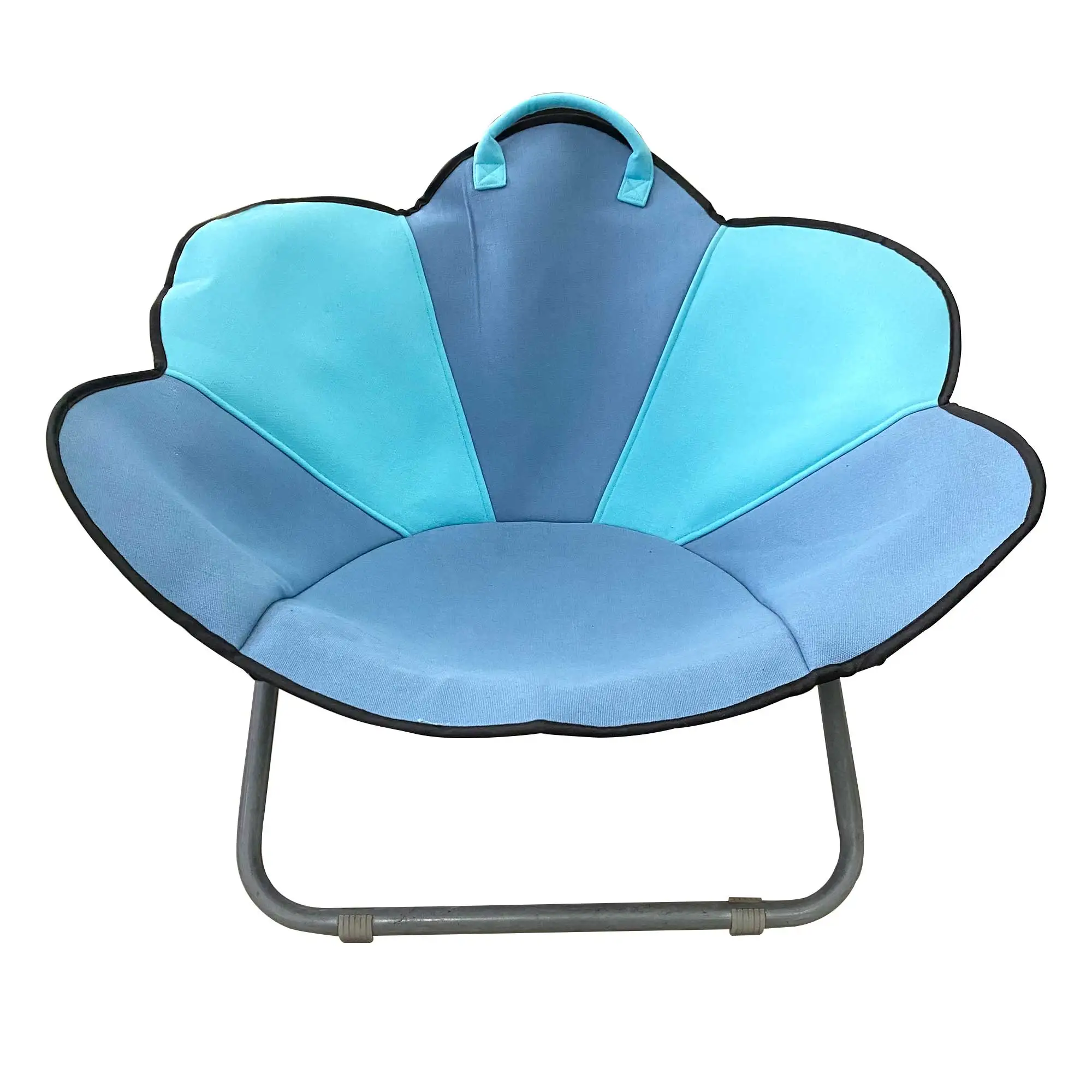 

summer canvas Blue Folding handiness cat dog pet bed chair with flounces, Blue and green