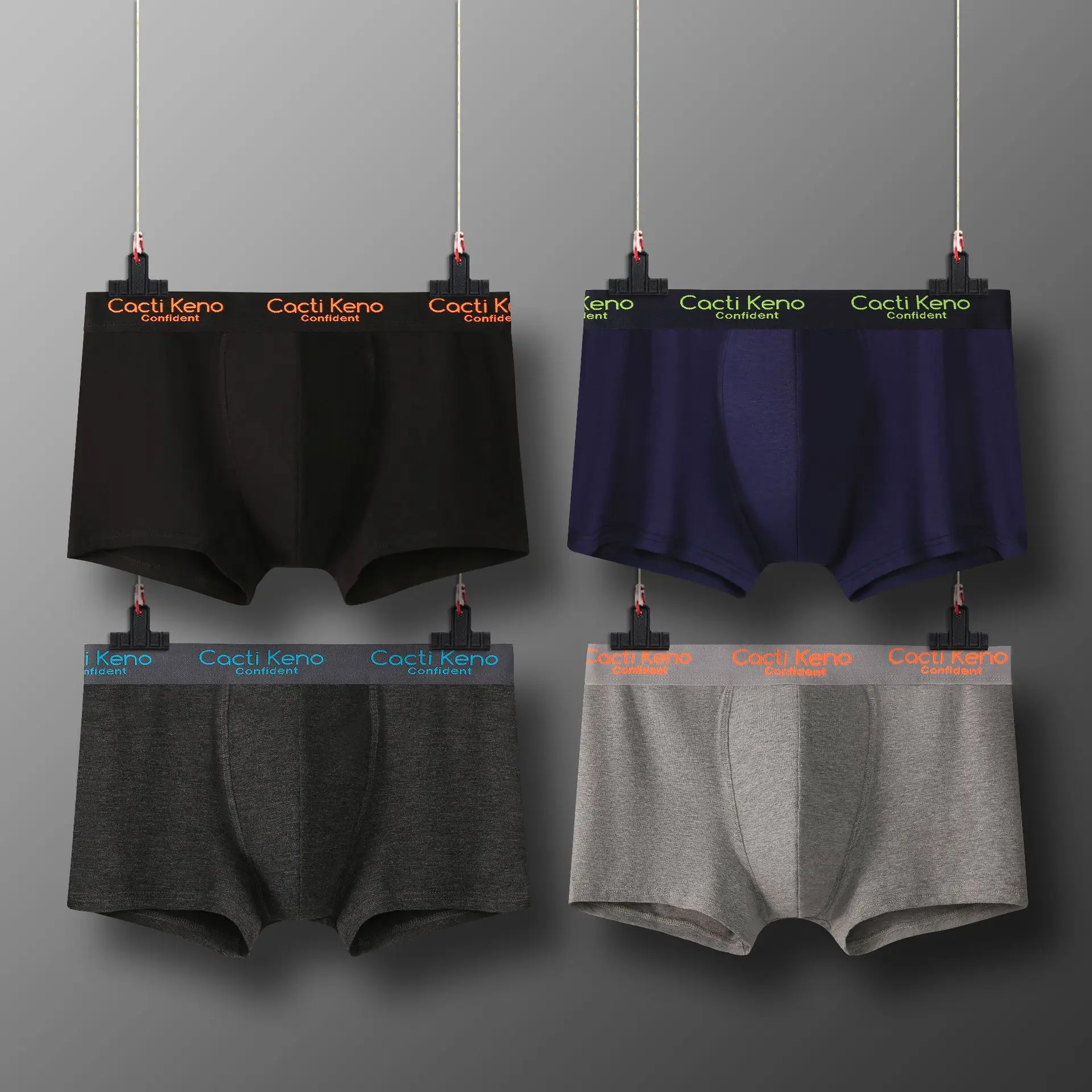 

Wholesale Plus Size Underwear For Man Modal Cotton Boxer Shorts Male Basics Boxer Briefs, Gray, black, blue, red