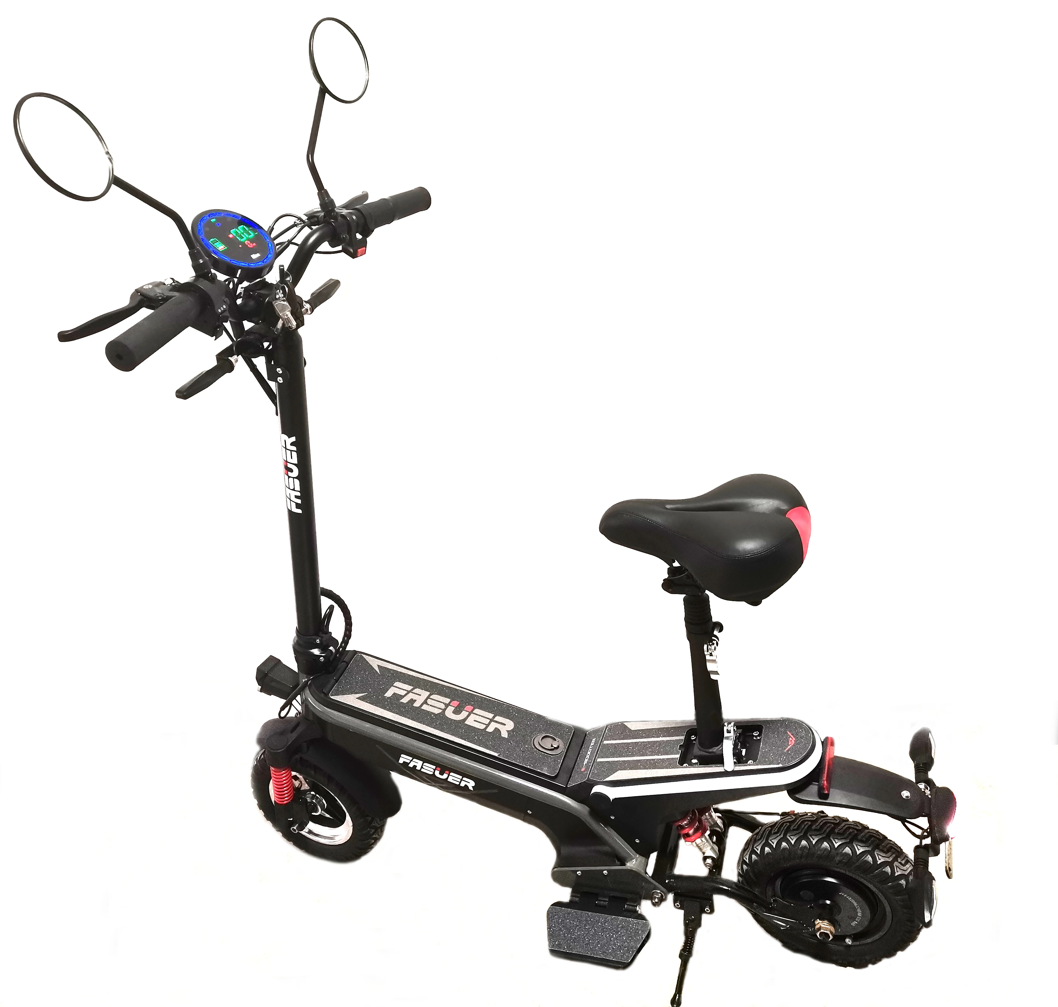 

Fasuer New style 10 Inch 48V 500W With Rearview Mirrors And Turning Lights Electric Scooter For Adult