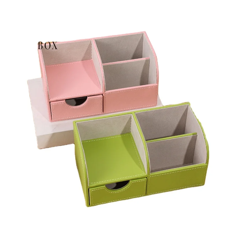 

Pink and green office storage box available in stock with logo