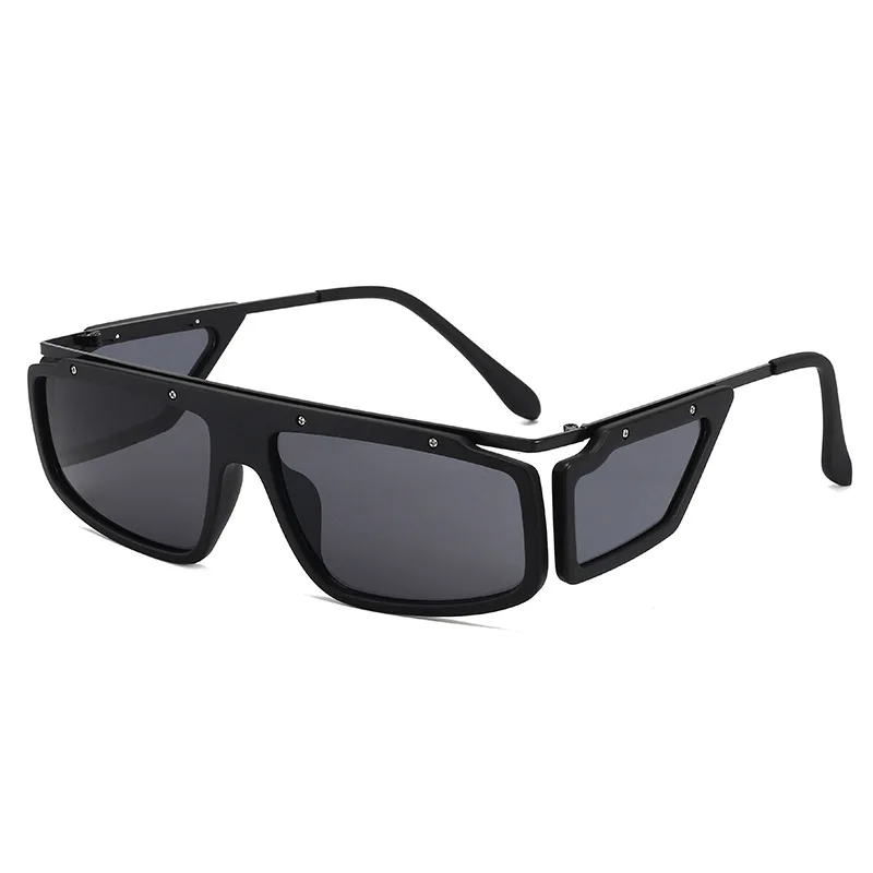 

high quality Punk steam square Sunglasses retro luxury Fashion black sunglasses 2020 women