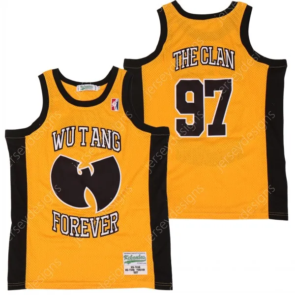 

Men's 1997 The Wu Tang Forever Clan Hip Hop Rap Basketball Jersey Stitched