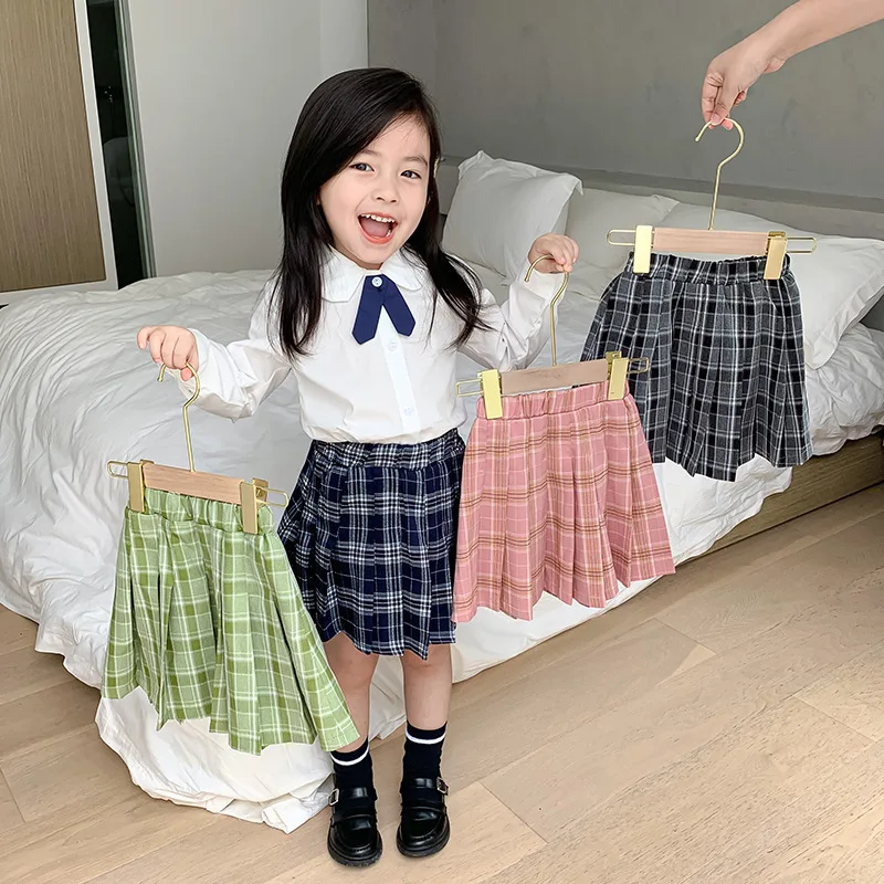 

2020 new autumn girl fashion short skirt female baby JK plaid skirt Korean skirt for girls, Picture