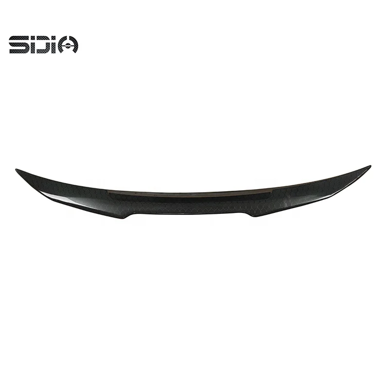

High Car Tail For Infiniti Q60 Spoiler Honeycomb Carbon Fiber Wing PSM Style Rear Trunk Boot, Carbon fiber black