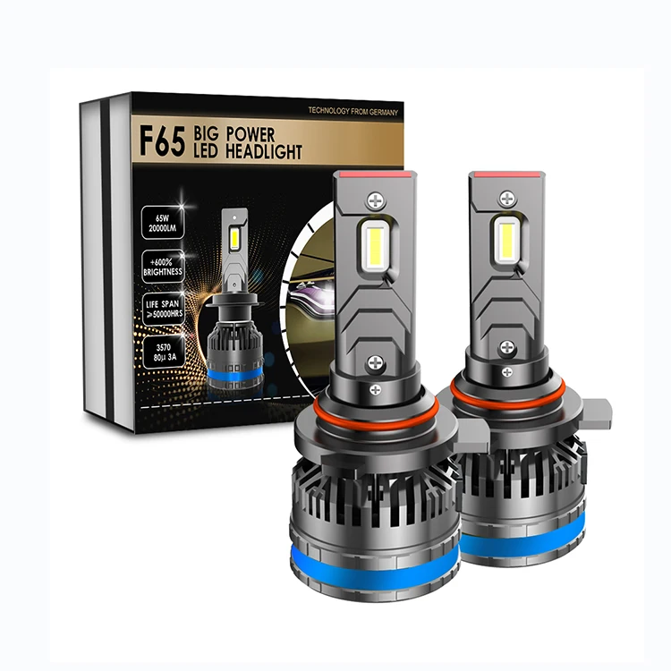 High Quality Full Canbus F65 9012 12V 130W 40000LM 6000K 3570 CHIP Car LED headlight Bulbs