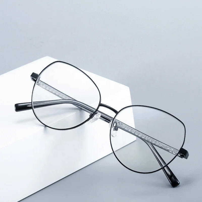 

Yiwu manufacturer glasses full metal frame transparent lenses plain spectacles high end blue light blocking eyeglasses frames, Choice