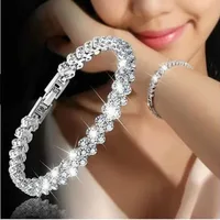 

Luxury Heart CZ Crystal Bracelet Sparkling Crystal Zircon Charm Bangle Bracelet for Women Exquisite Jewelry Girls Fashion Gift
