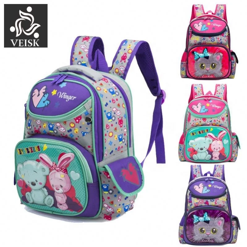 

3D Cartoon Girls School Backpacks Children Schoolbag For Girl Orthopedic Backpack Princess Kids Satchels School Bags Knapsack