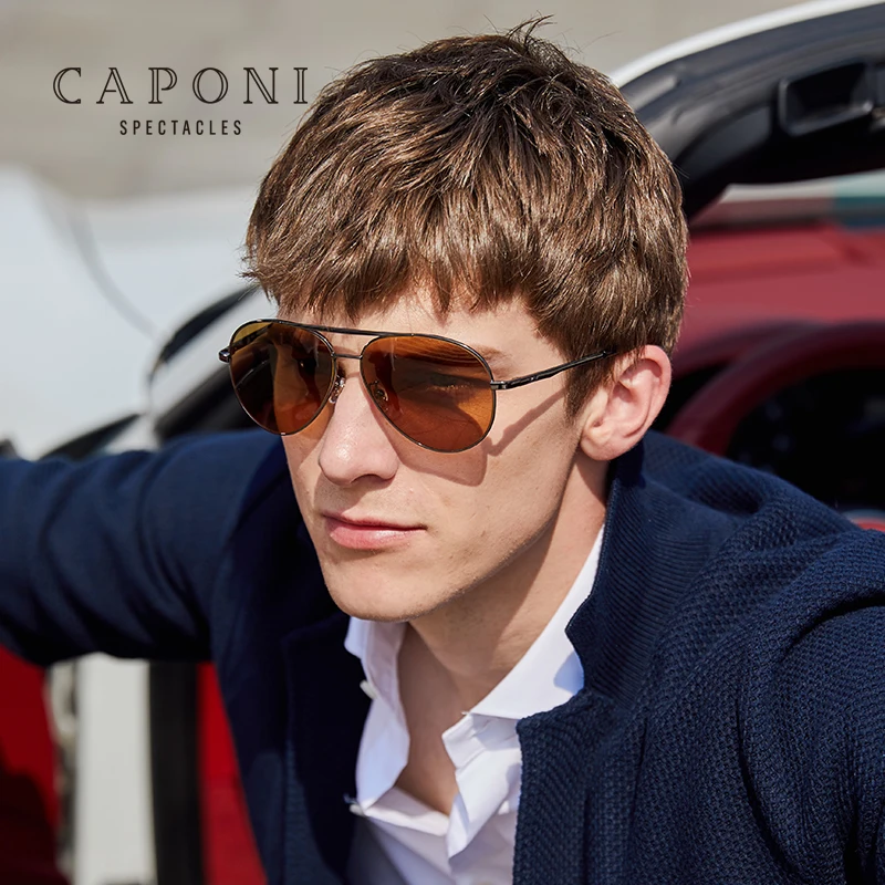 

CAPONI high quality polarized day and night vision glasses for driving photochromic sunglasses with yellow lenses uv400