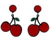 Manufacturer Online Dummy Accessories Acrylic Red Cherry Fruit Earring For Female