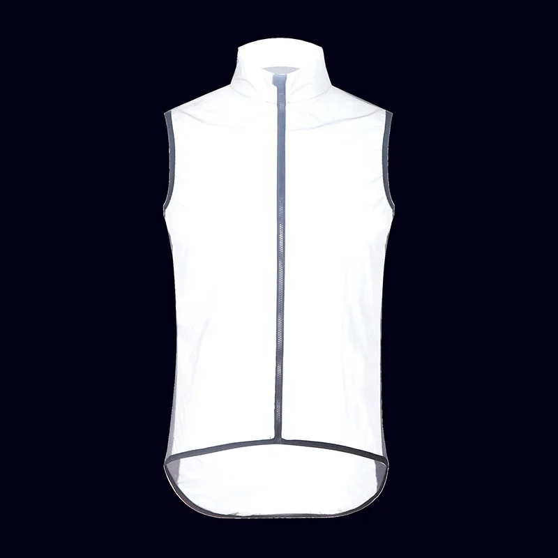 product-750-750 2020 New Lightweight Windproof Gilet All Reflective Cycling Wind Vest Out Wear for Low Light Ride Waterproof Fabric