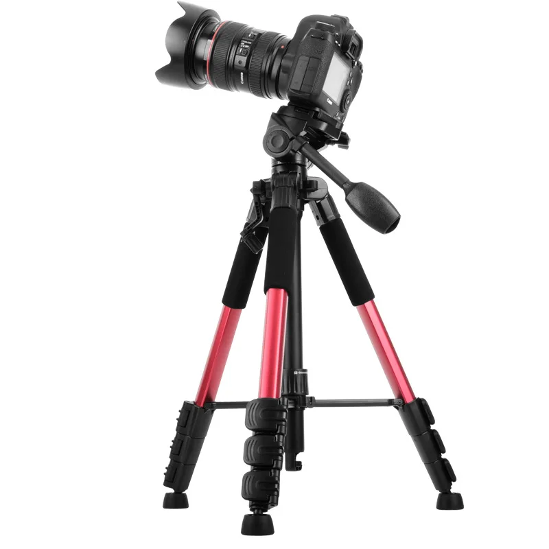 

Q111 Professional Portable Travel Aluminum Camera Tripod&Pan Head for SLR DSLR Digital Camera, Black