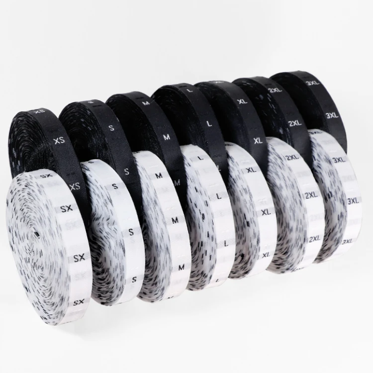 

Custom Spot Low MOQ White Black Standard Woven Size Label Clothing, White,black,custom