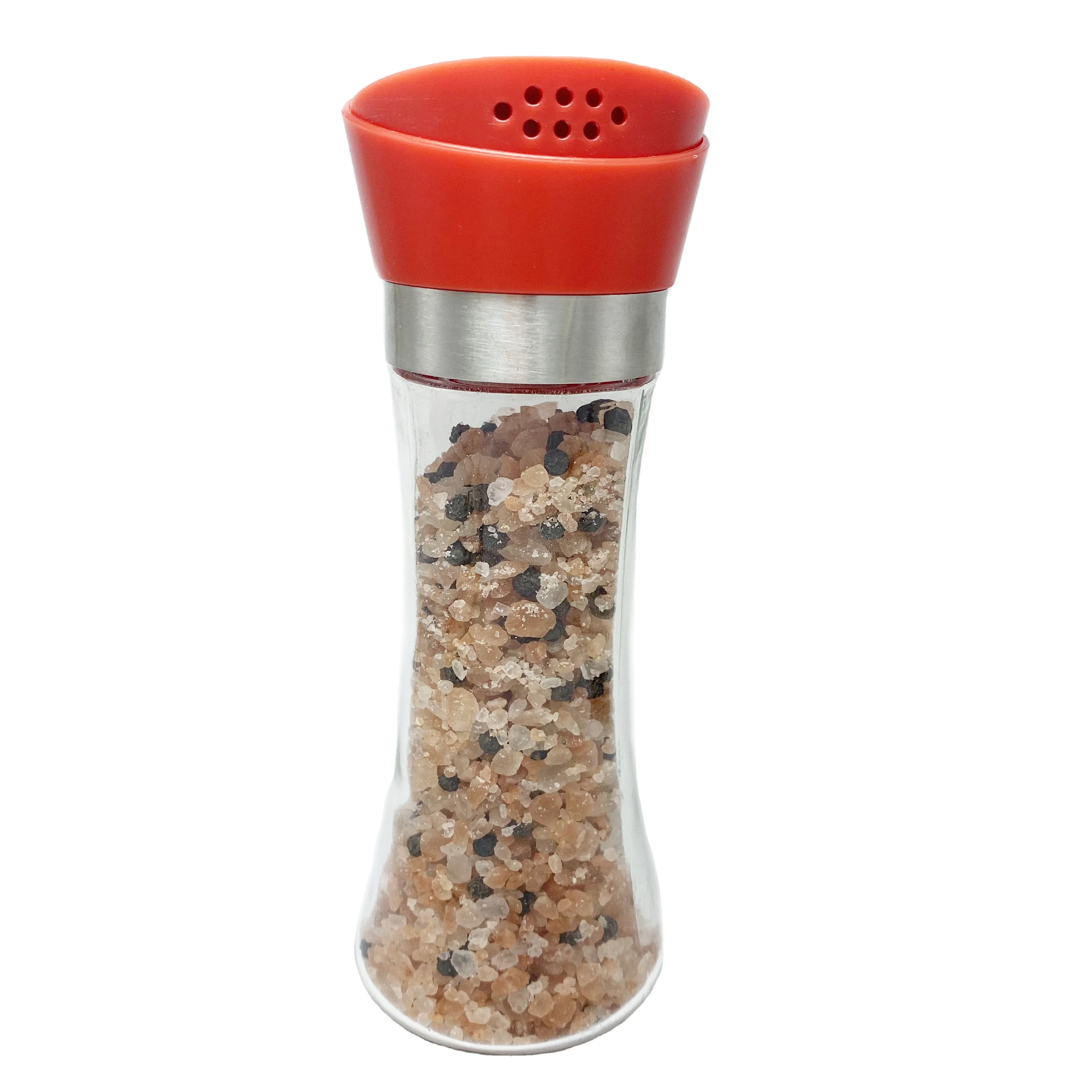 

empty glass spice jars 2020 new design seasoning container portable condiment storage box salt pepper shaker, Customized