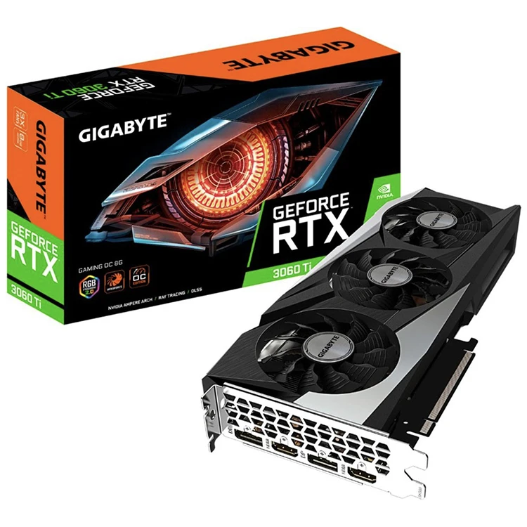 

GIGABYTE NVIDIA RTX 3060 TI GAMING OC 8G Gaming Graphics Card with GDDR6 256-bit Memory Support OverClock