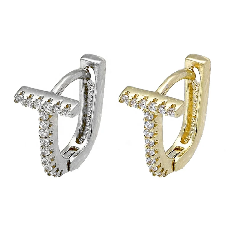 

Professional manufacturer the best china 925 silver hoop earring stud earring, Gold color