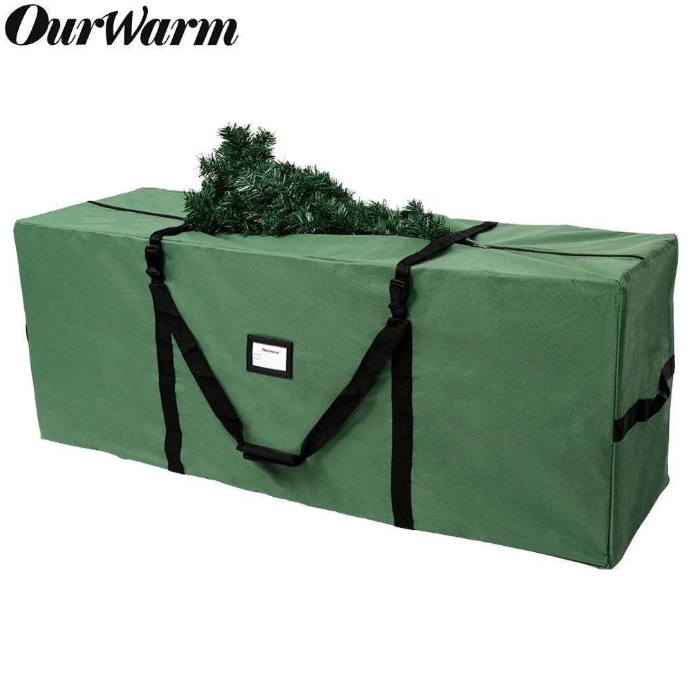 

OurWarm Waterproof 600D Oxford Canvas 8ft Christmas Tree Storage Bag with Reinforced Handles Zipper