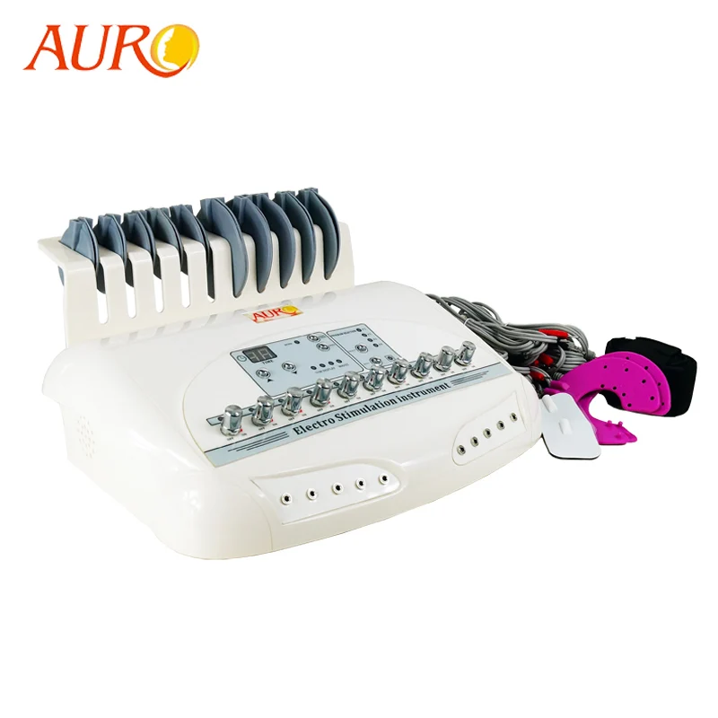 

Au-6804 Russian Currents 10 Electrodes Electro Stimulation Muscle Tightening Machine