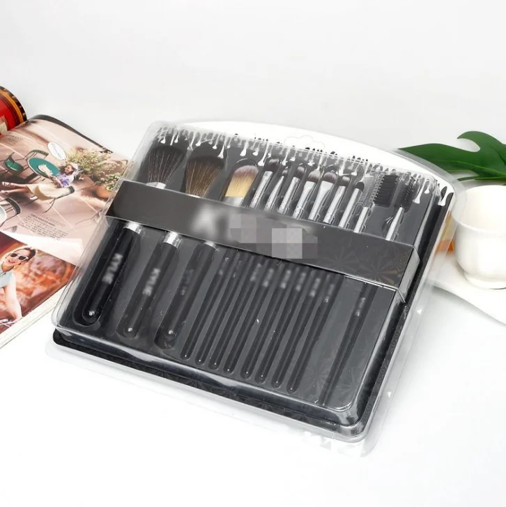 

2020 New Arrival 12 pcs cosmetics sets Christmas makeup brushes beauty make up brush set, Black,gold