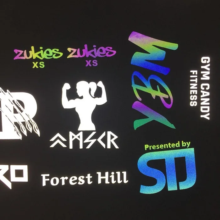 Lights Go Hi-Vis Good Quality Elastic Sliver Reflective Heat Transfer Vinyl Film For Engrave Laser Logo sell in roll