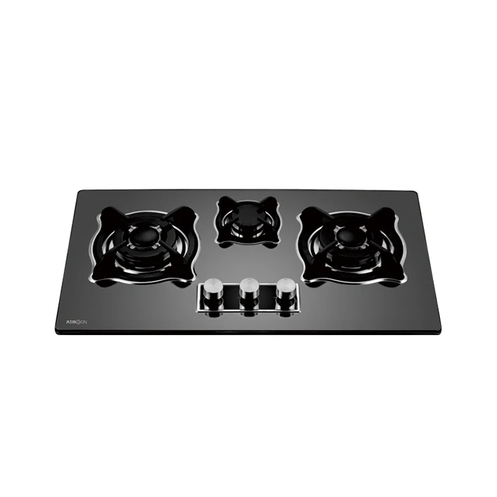 
Build In Cooking Tempered Glass Gas Stove 3 Burners 