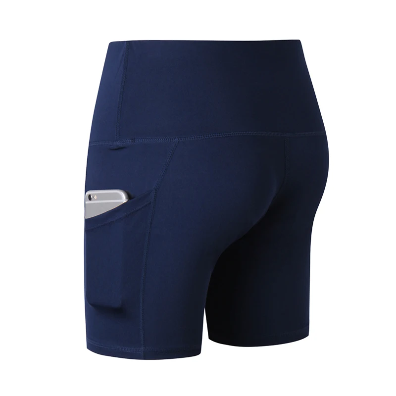 

Sexs Girls Tight Organic Logo Fitness Yoga Pants with Pockets Yoga Shorts High Waist Tummy Control Women Quantity Cotton OEM