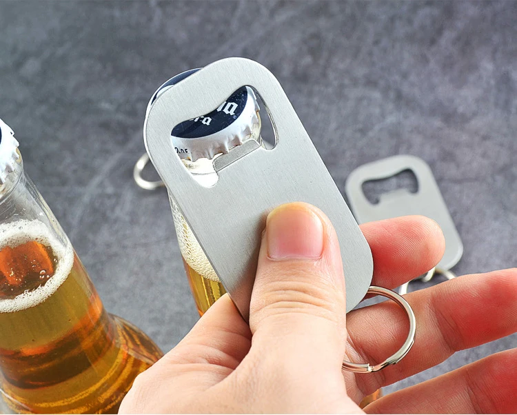 

Wholesale blank custom metal bottle opener keychain stainless steel, Custom color
