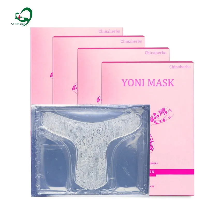 

Wholesale OEM packing Whitening Detox Herbal Extract Yoni T Shape Mask Women Private Parts Skin Whitening Cleaning, White