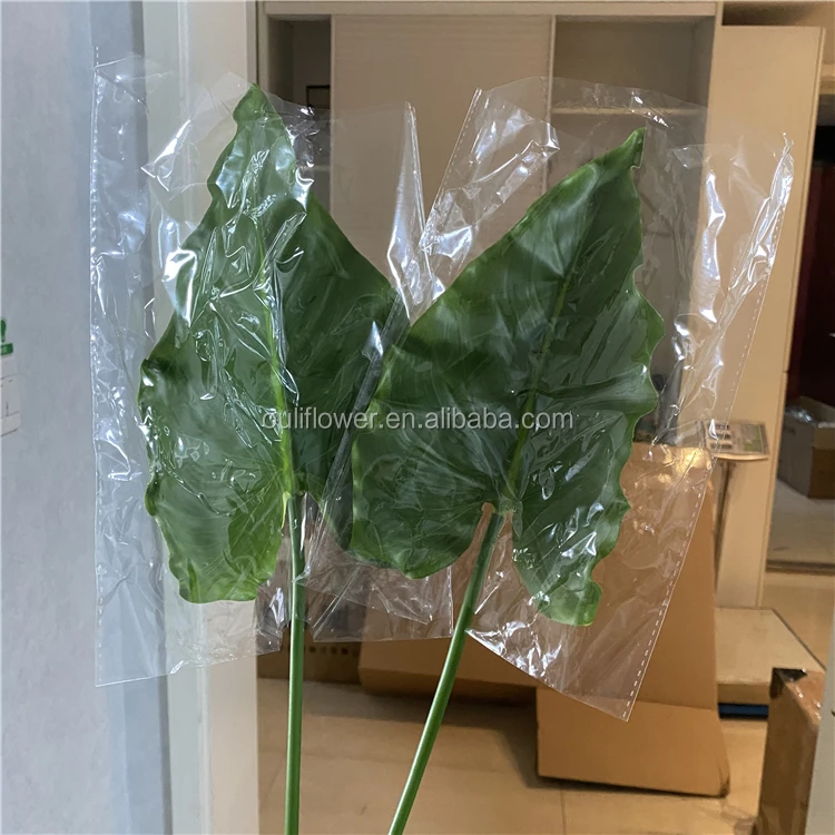 M3090 Green 7heads Large Artificial Plastic Palm Leaves Tree Outdoor