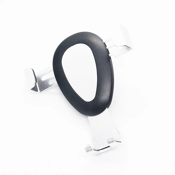 

Factory Aluminum Multi-function air outlet mobile phone mount Metal gravity phone bracket Car phone holder, Black silver