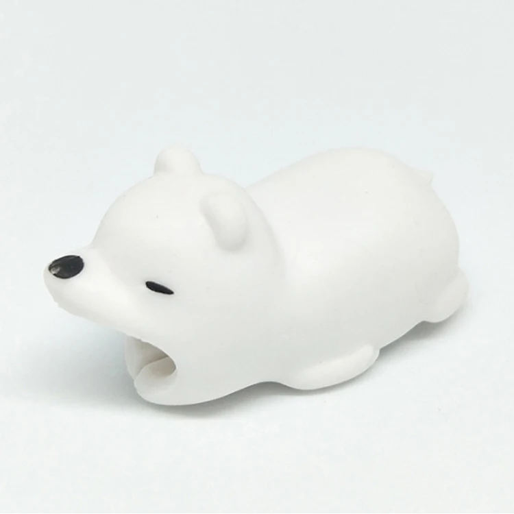 
silicone protective cartoon animal cover protector cable bite for usb cable 