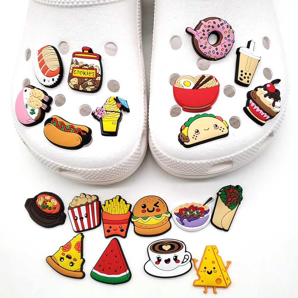 

Design food series PVC custom cartoon Mexican food children's shoe buckle DIY crocodile Shoe Charm
