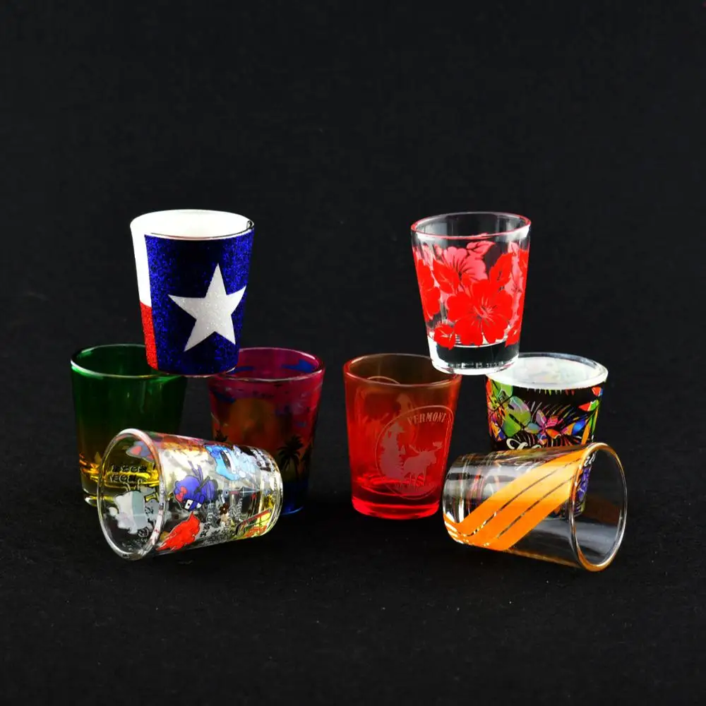 
Wholesale Blank 1.5oz 1.75oz 50ml Whiskey Shooter Shot Glasses Glass Cup Custom Shot Glasses Customized logo Acceptable 