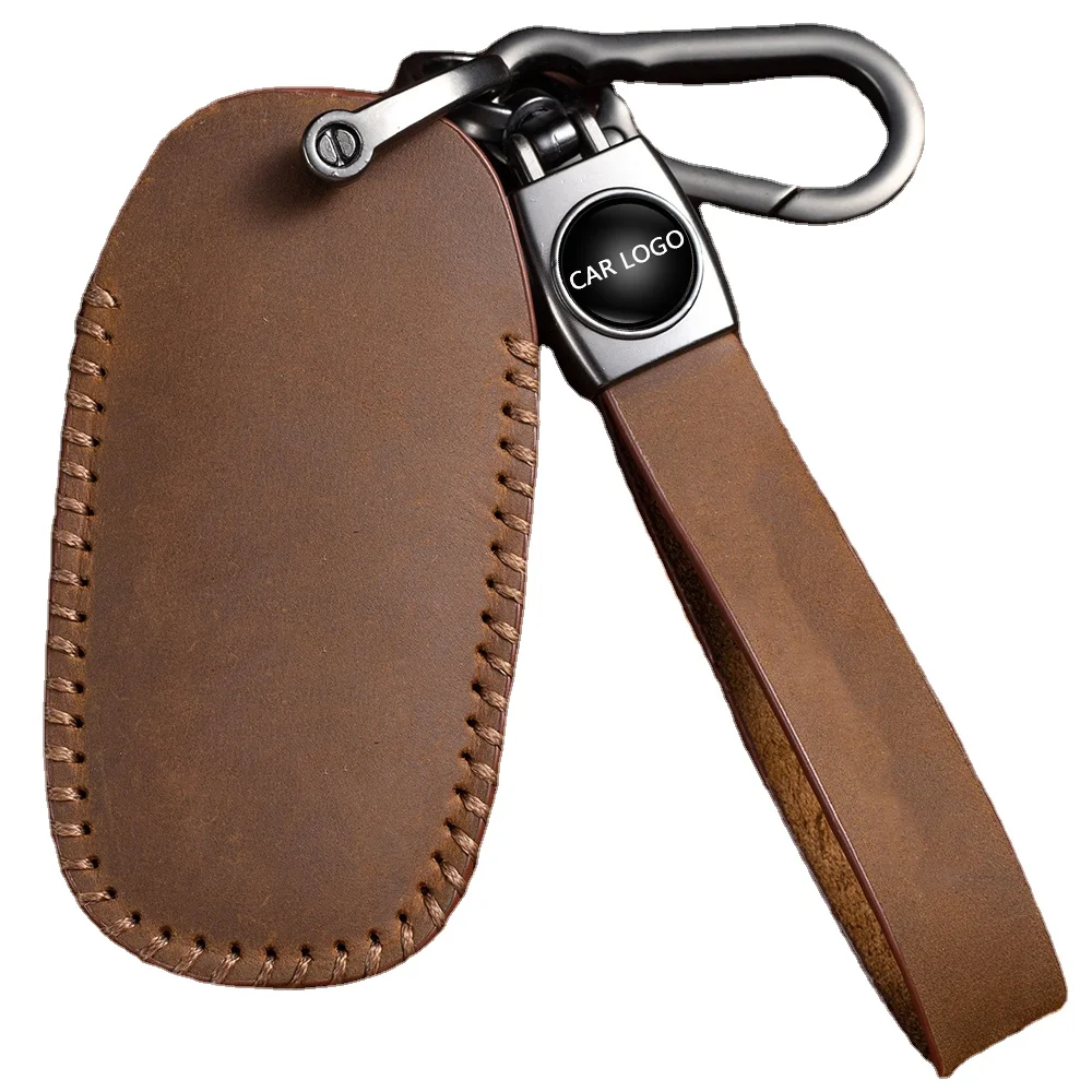 
Car key fob cover Leather For all Model Smart Shell Protector Key Case For Man and Woman ,Customized Car Logo Key Holder 