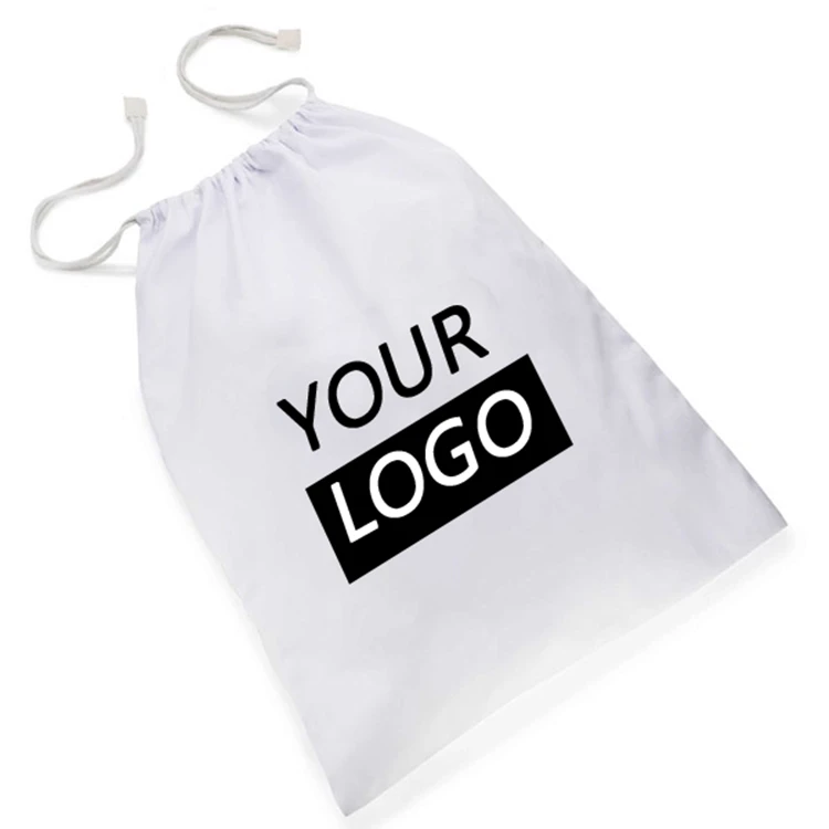 

Biodegradable Non Woven Mesh Drawstring Commercial Laundry Bags, White