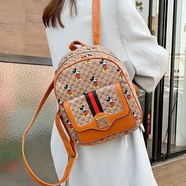 

2021 summer new Mickey Mouse backpacks students in school bag fashionable Mickey Mouse print backpacks