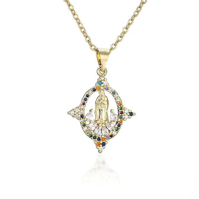 

European and American creative personality accessories geometric pendant necklace