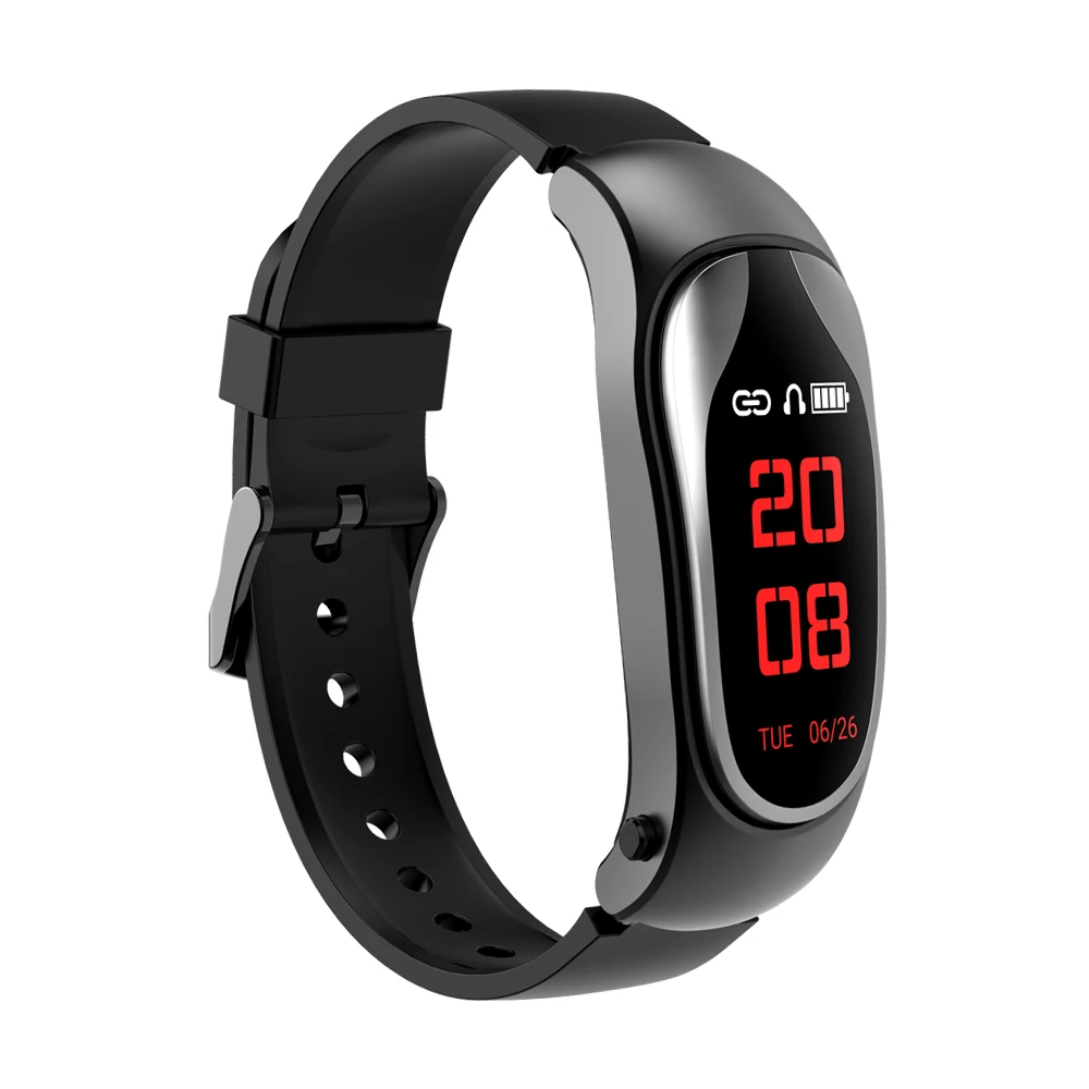 

IP67 Waterproof Fitness Tracker Smart Bracelet Earbuds KR04 Smart Watch Headset Wristband Touch Control Smartwatch