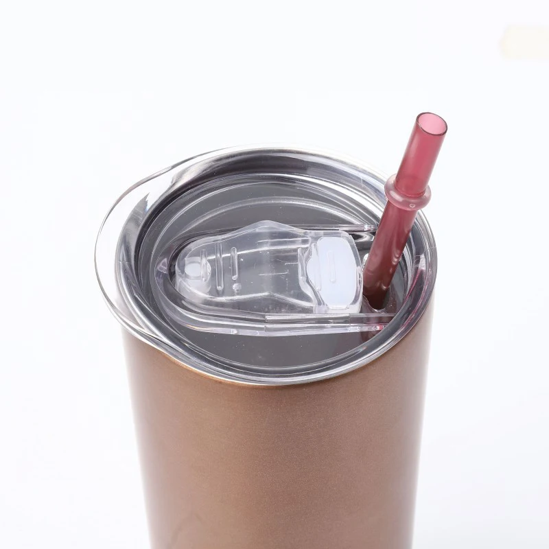 

Portable Double Wall Vacuum Insulated Cup 20oz Stainless Steel Skinny Tumbler Lid Straw Coffee Cup Water Bottles, 24 colors
