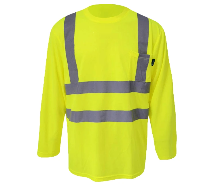 Zuja Construction Fluorescent Yellow Reflective Safety Long Sleeve ...