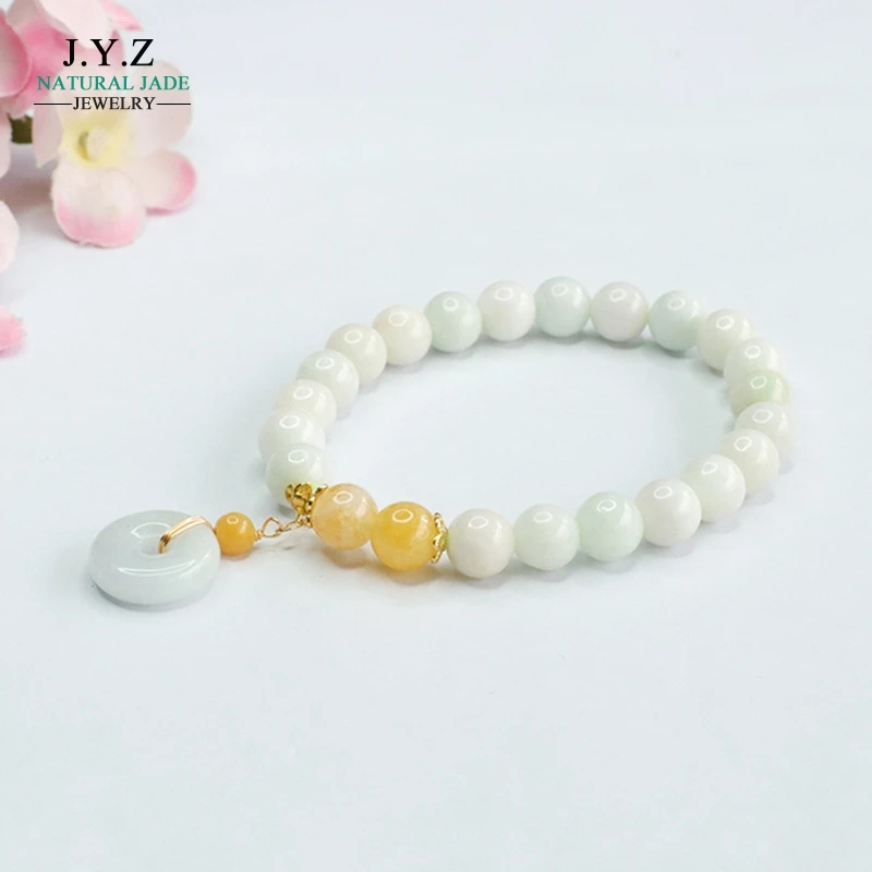 

Natural A Cargo Jade Bracelet Peace Buckle Slip Bracelet Jade Factory Wholesale Delivery FC3032304