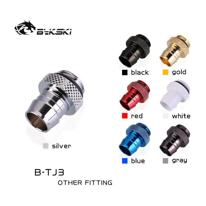 

Bykski 10*13mm Hose Pipe Barb Fitting, 3/8 Thin Flexible Tubing Connector, 7 Colors, B-TJ3, Blue,gold.white,red,silver,black,grey, 7 colors