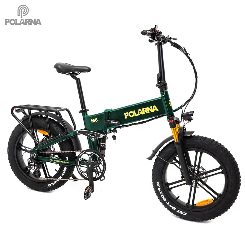 

Polarna 750w 15AH motor e-bike 20'' Full suspension fat tire Electric bike Mountain folding fat Electric bicycle mountain bike