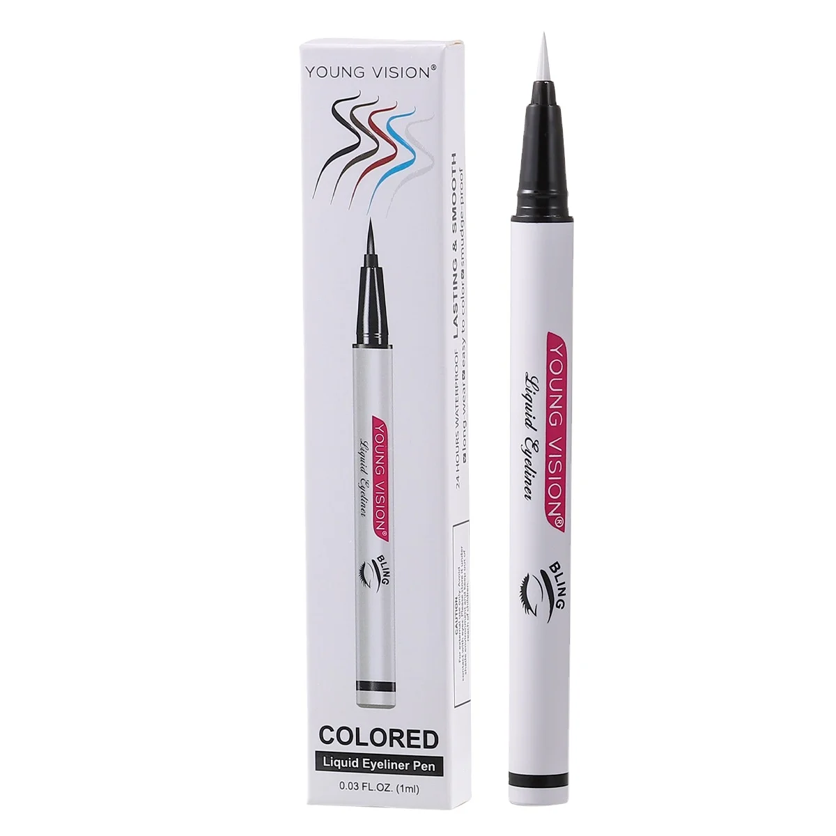 

2021 Hot Sale Not Easy To Smudge 5 Colors Soft Brush Tip Liquid Eyeliner Pen Wholesale