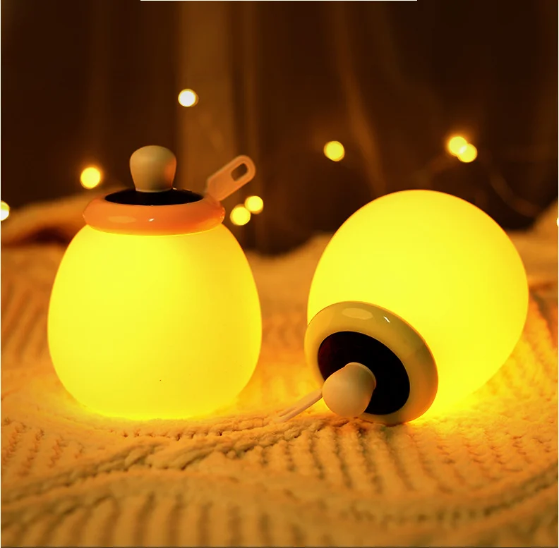 Creative Feeding Bottle Silicone Timing USB Charge Remote Control Sleeping Light LED Baby Night Lamp