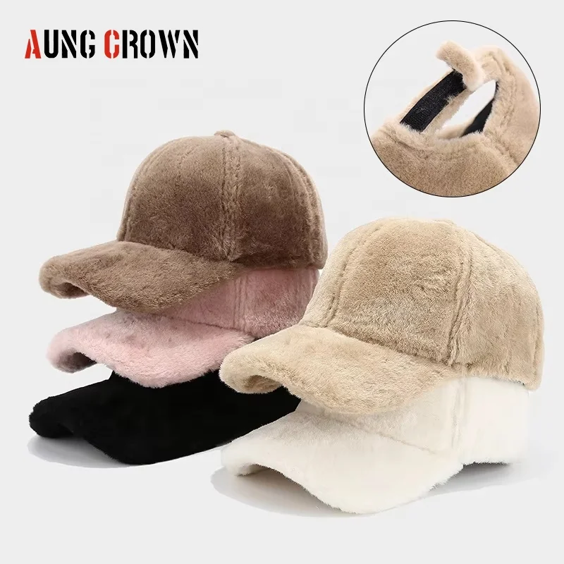 Faux Fur Winter Baseball Cap