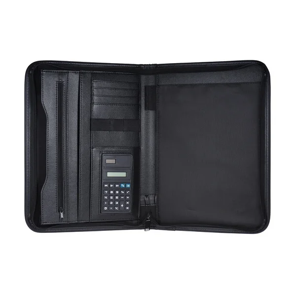 Wholesale AMPLEER Padfolio Portfolio Zipper Binder Leather Business Organizer Conference Folder